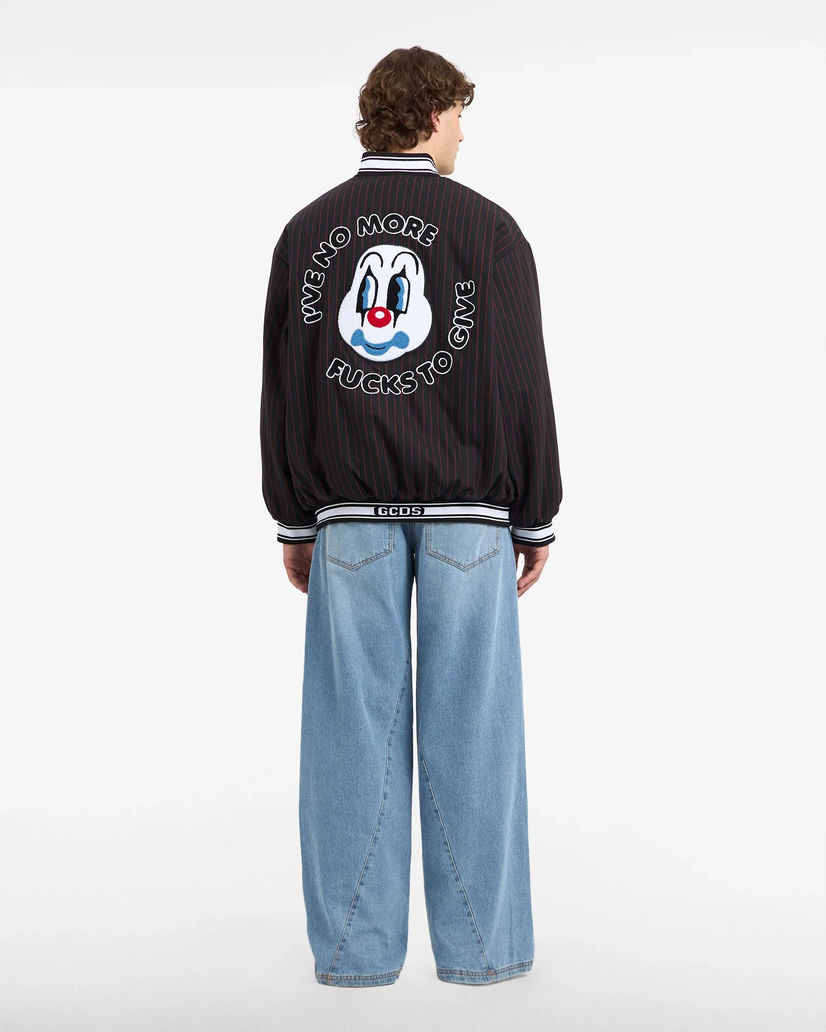 Pinstripe Clown Bomber