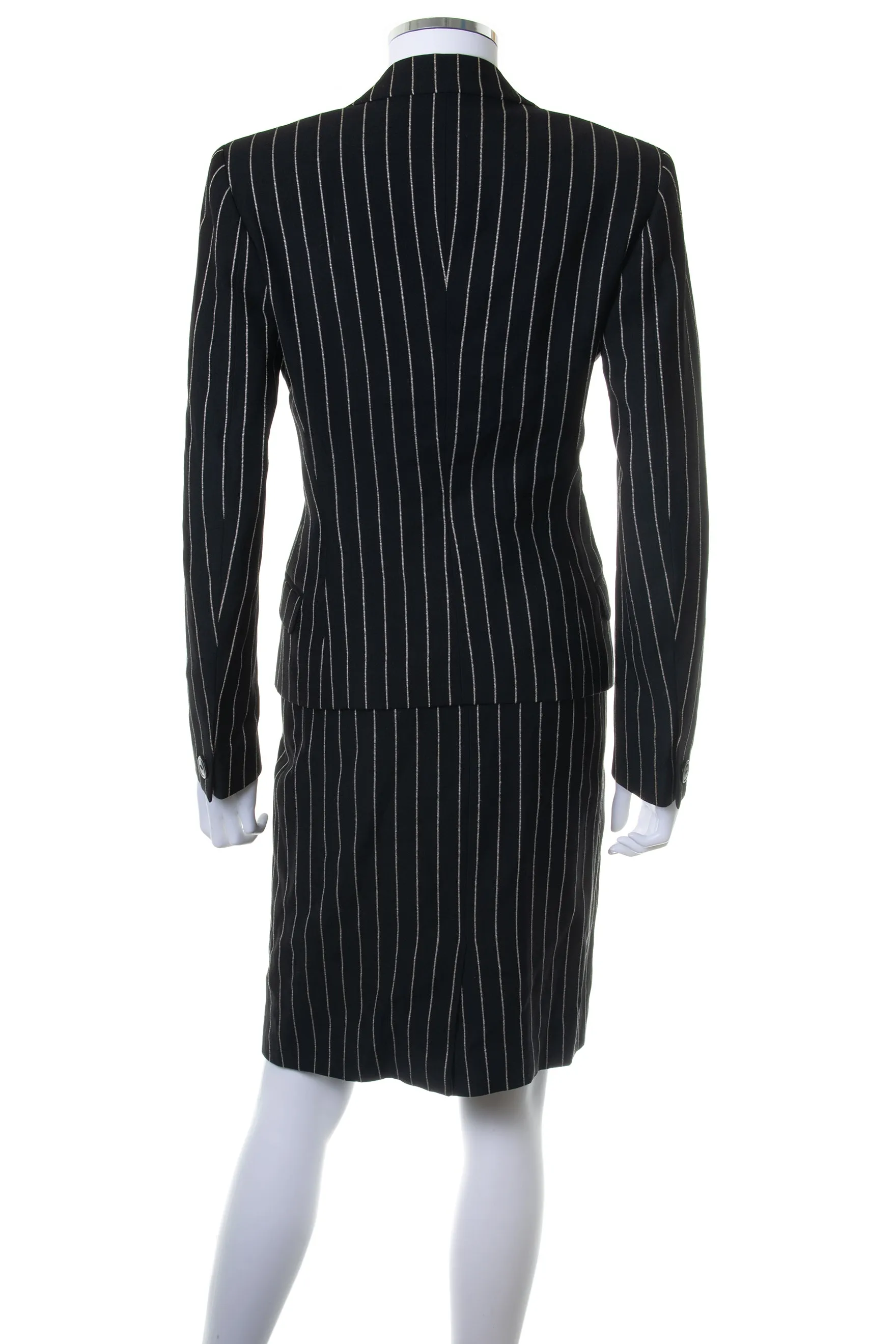 Pinstripe Skirt Suit