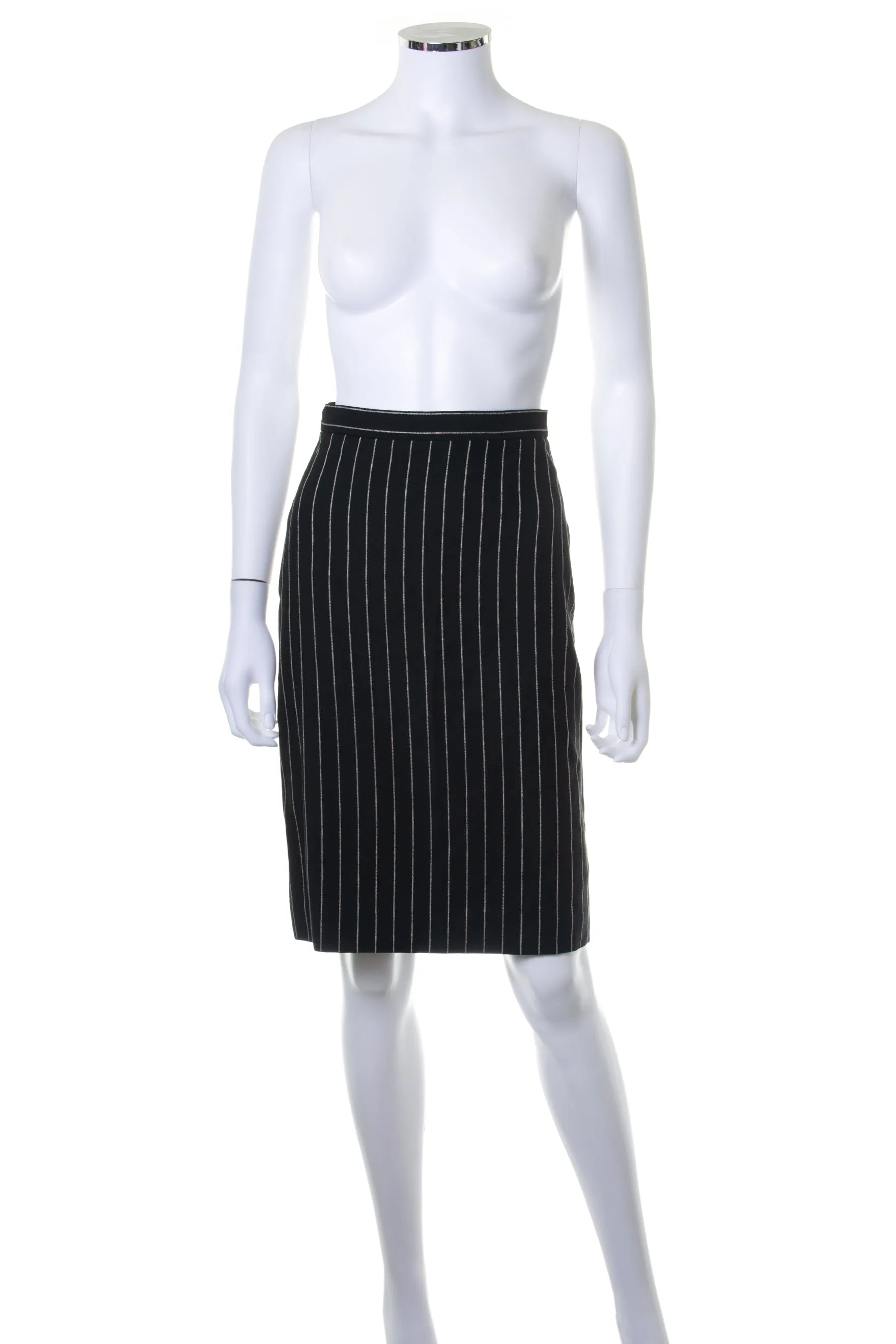 Pinstripe Skirt Suit