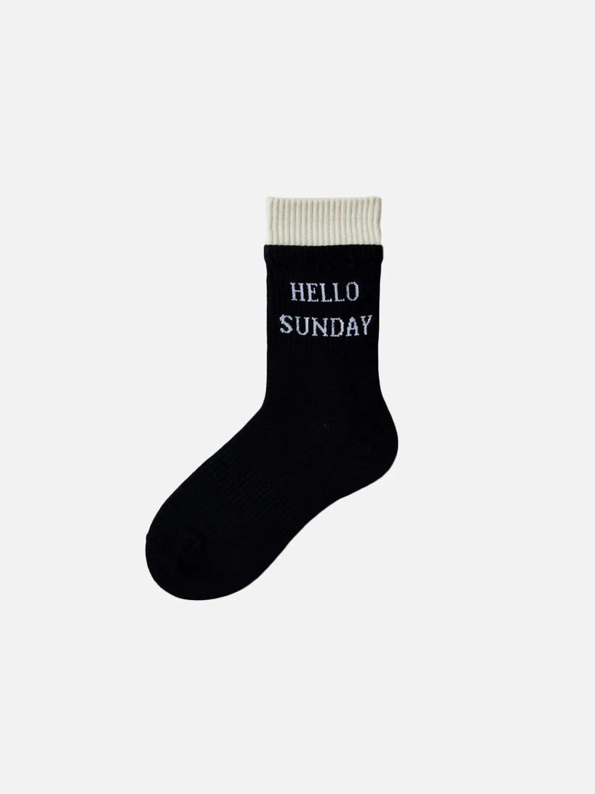 "HELLO SUNDAY" Socks