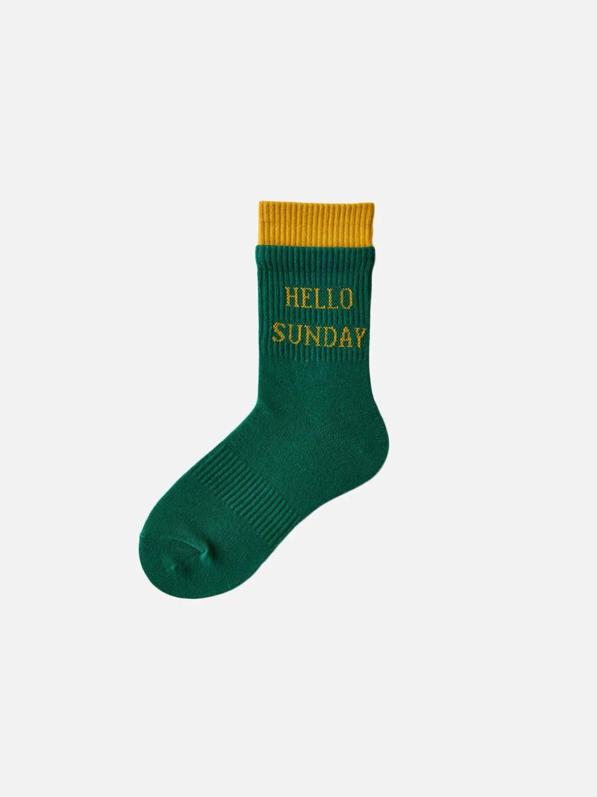 "HELLO SUNDAY" Socks