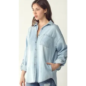 Risen Oversized Denim Shirt