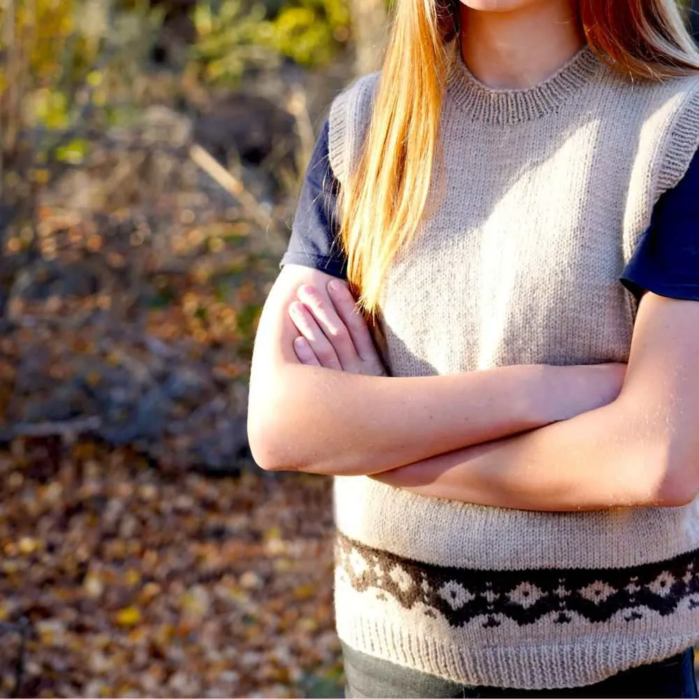 Rosalee Vest Knitting Pattern - 8Ply (HC43)