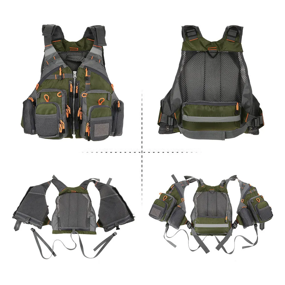 Sidiou Group Outdoor Breathable Padded Fishing Life Vest Bearing Life Safety Jacket Utility Vest