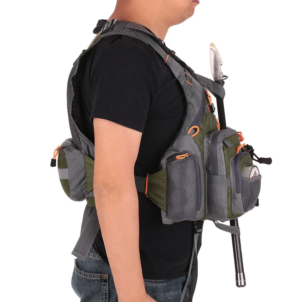 Sidiou Group Outdoor Breathable Padded Fishing Life Vest Bearing Life Safety Jacket Utility Vest