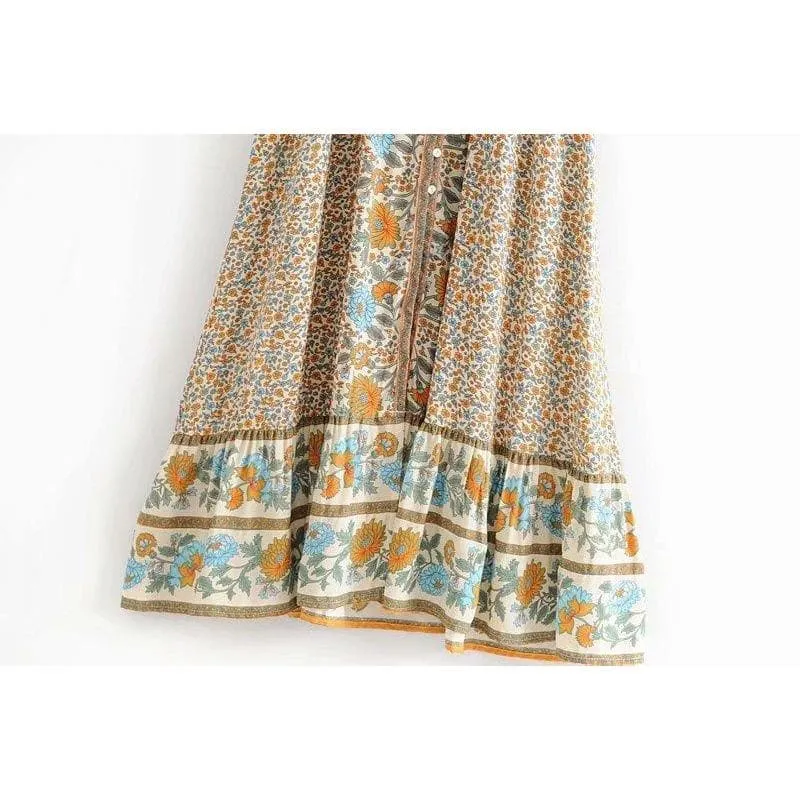 Single Breasted Beach Maxi Dress