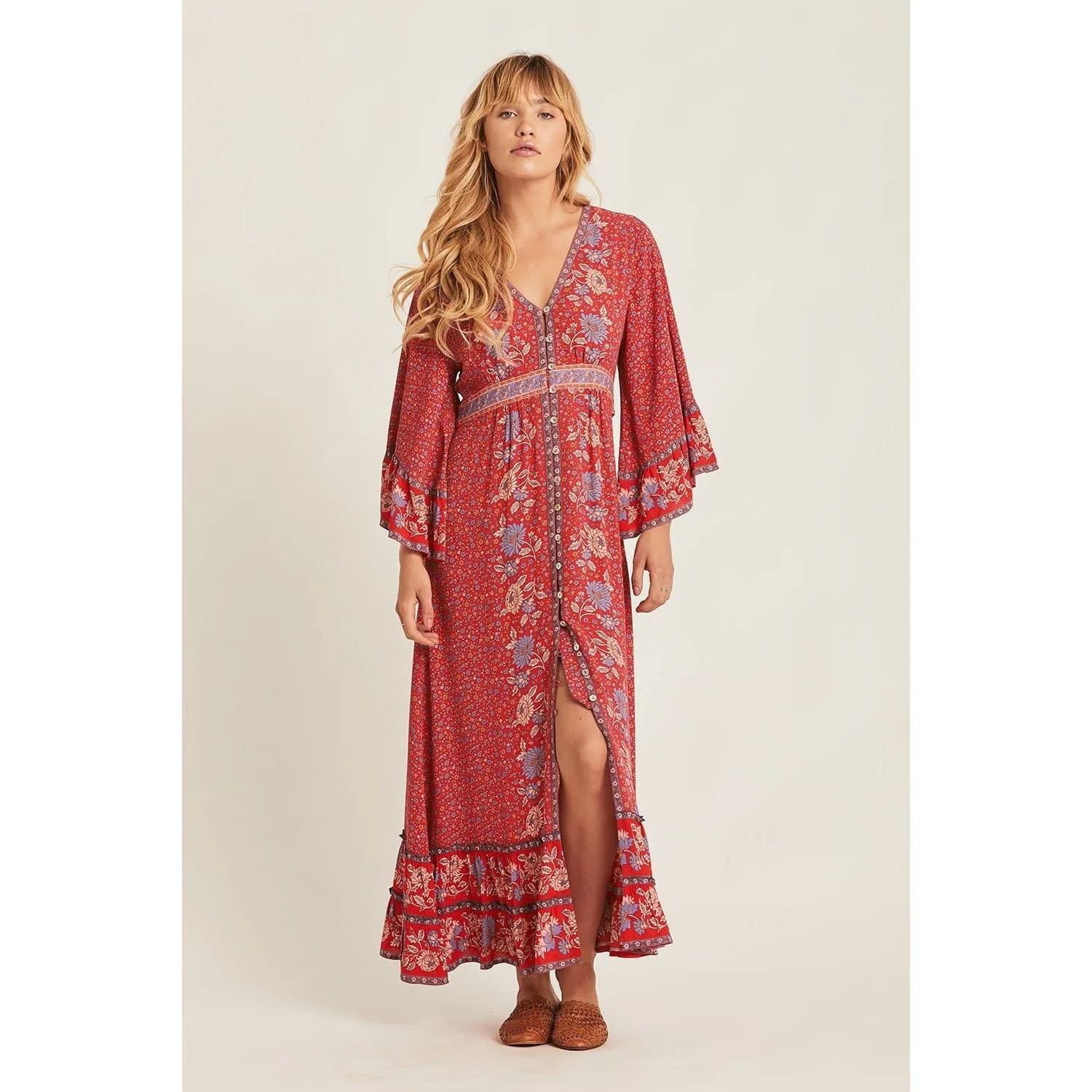 Single Breasted Beach Maxi Dress