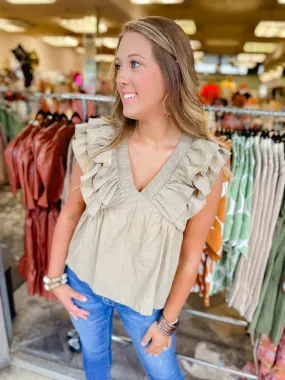 Small-New Wish Ruffle Babydoll Top