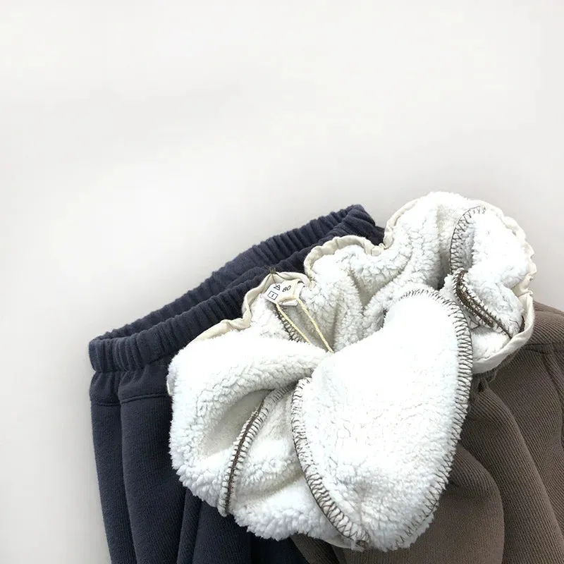 Solid Fleece Warm Harem Pants