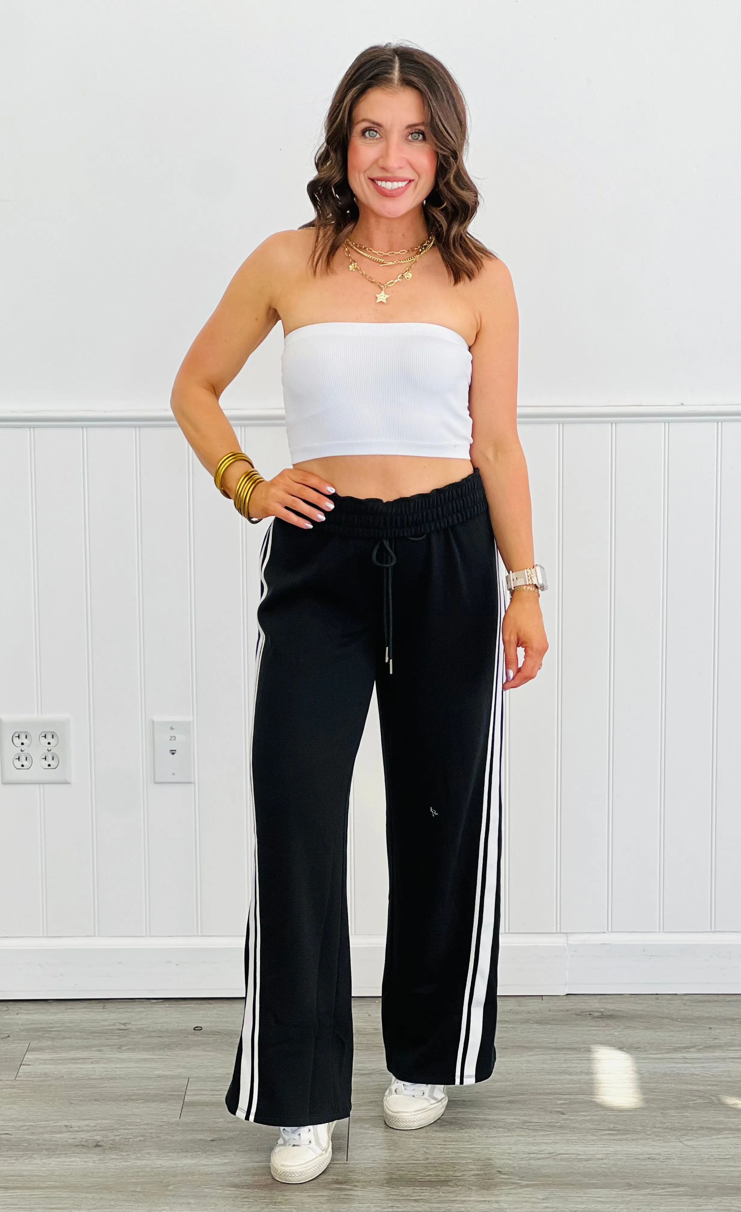Sporty Side Stripe Pants (Reg.)-3 Colors