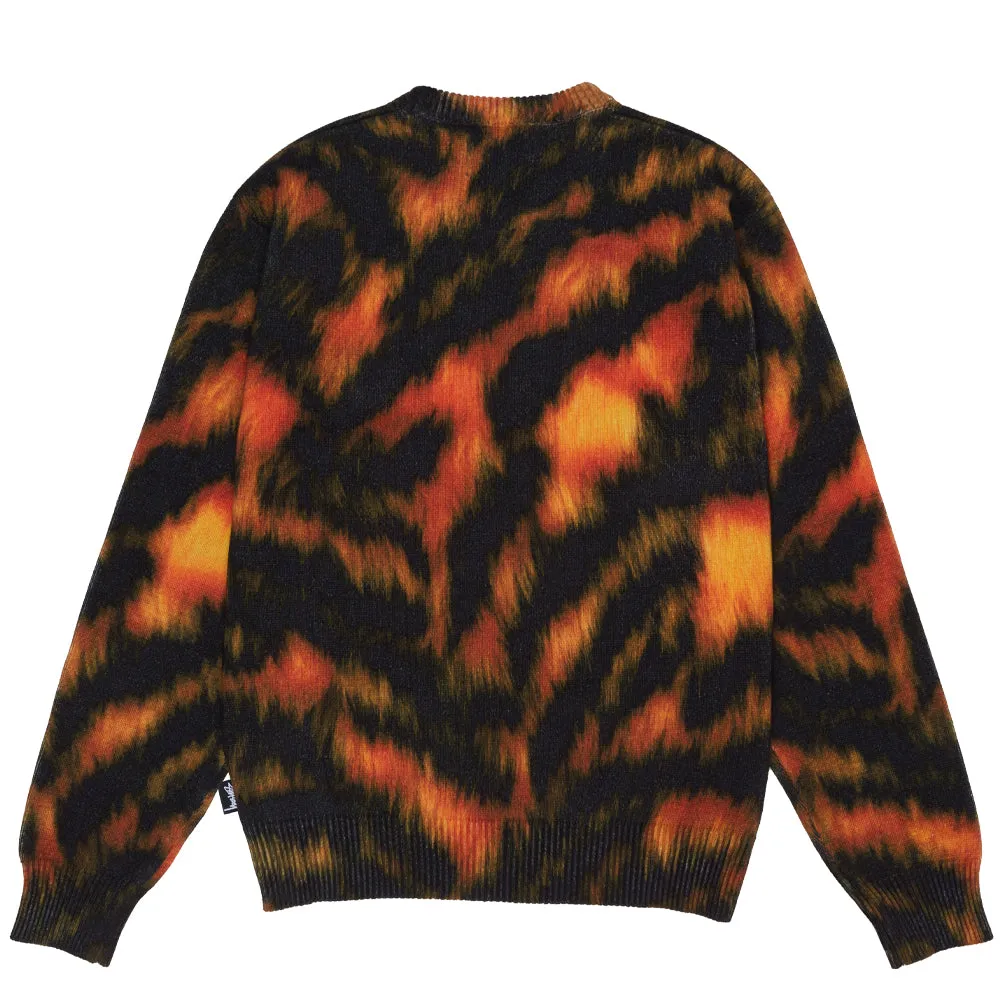 STÜSSY PRINTED FUR SWEATER // TIGER