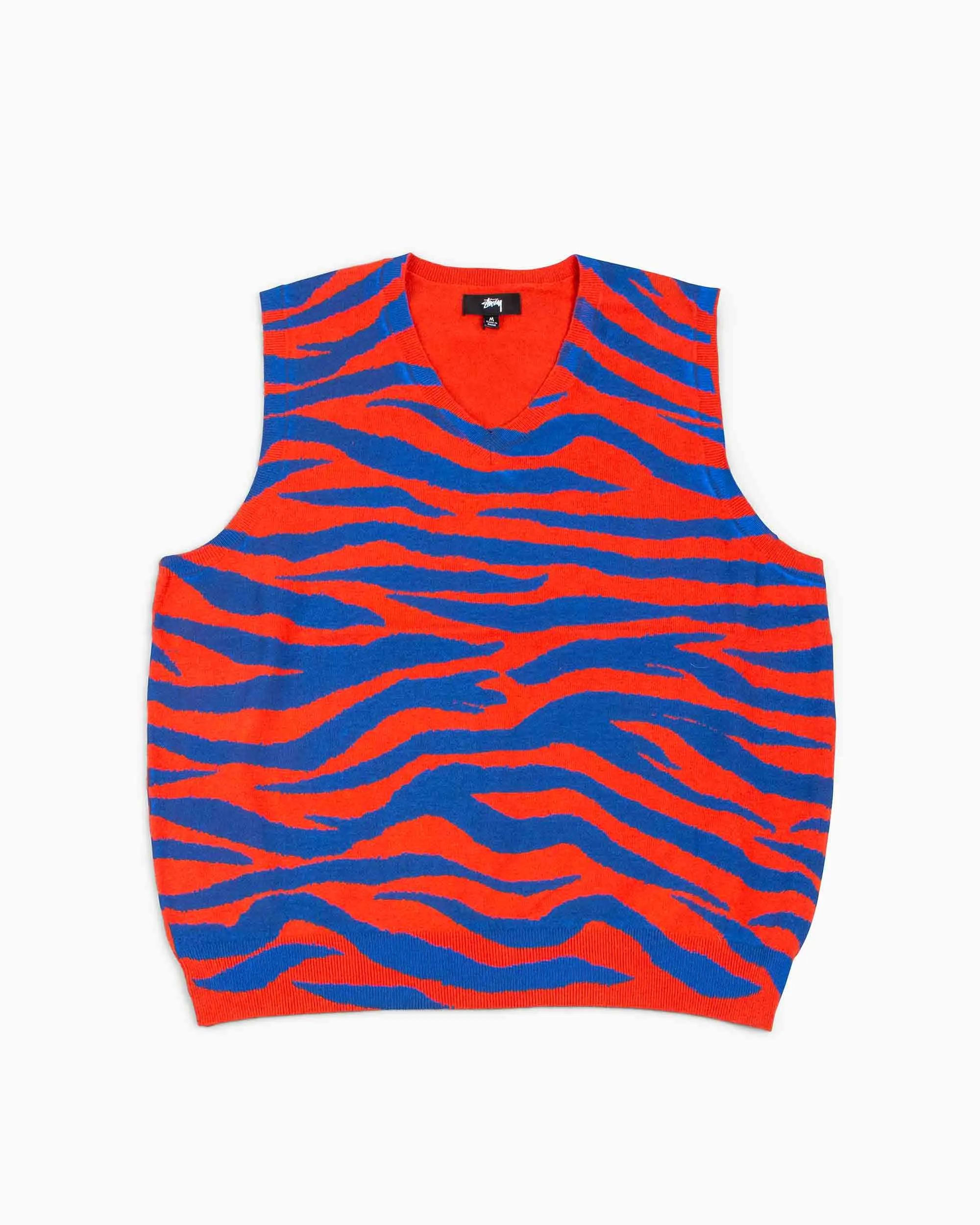 Stüssy Tiger Printed Sweater Vest Red
