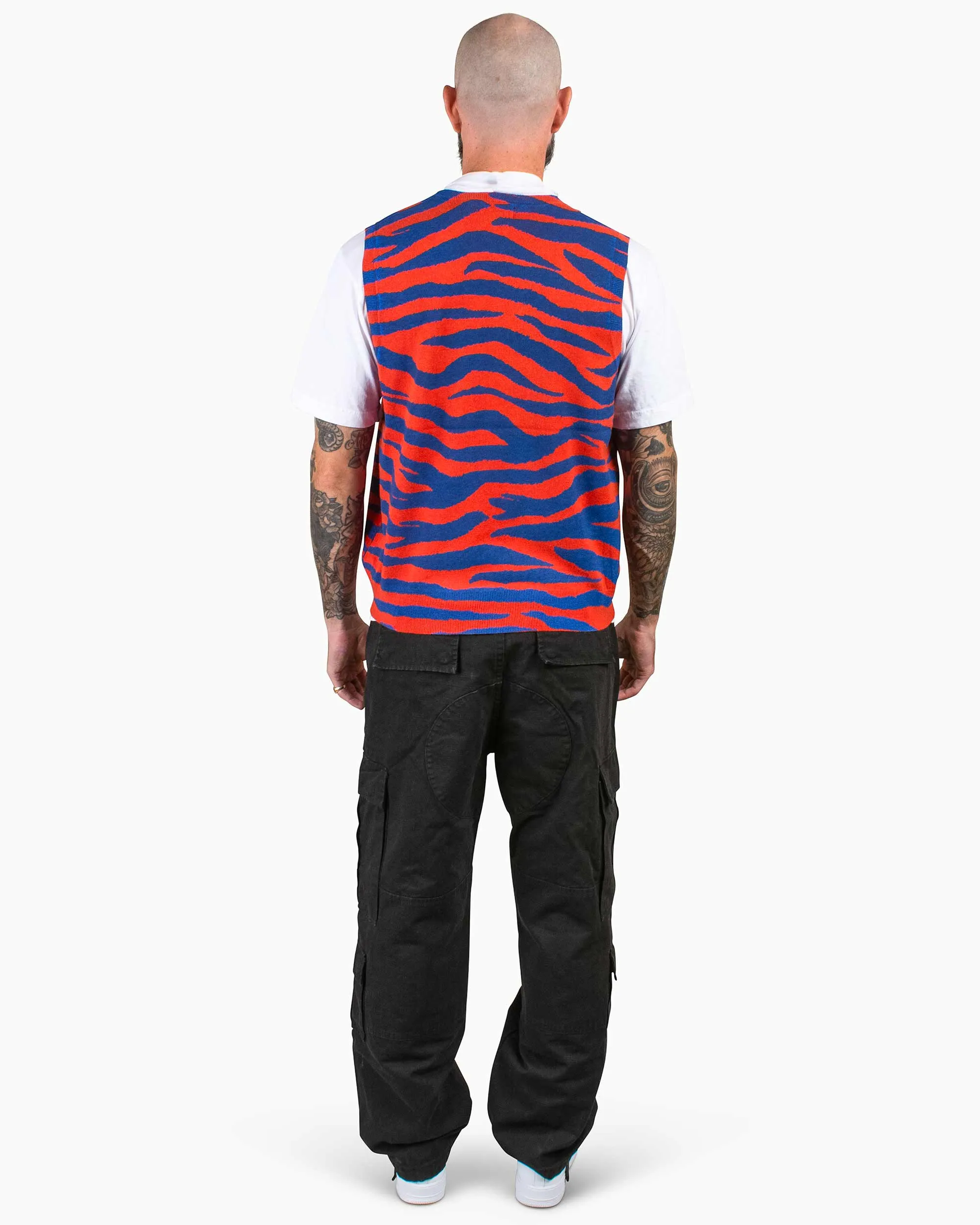 Stüssy Tiger Printed Sweater Vest Red
