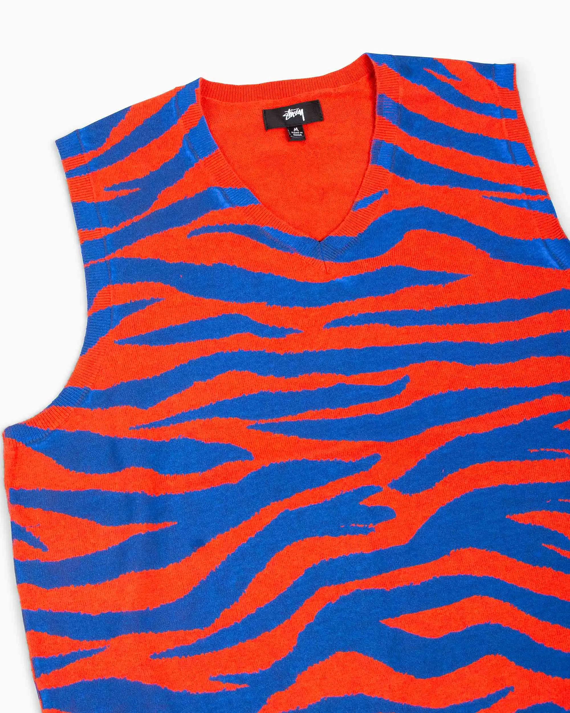 Stüssy Tiger Printed Sweater Vest Red