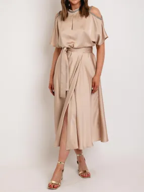 Stylish Off-the-shoulder Midi Dress