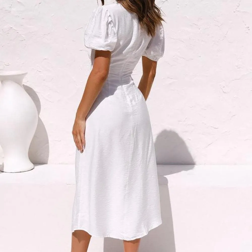SUMMER SPLIT MIDI DRESS