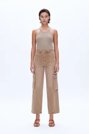 Super High Rise Cargo Straight Wide Leg Denim Jeans