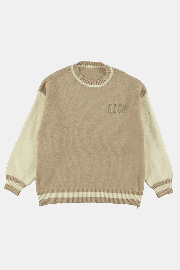 Sweater Gebreid Tijger - Camel