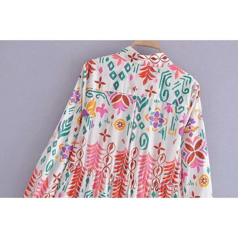 SWEET PRINTED LONG DRESS