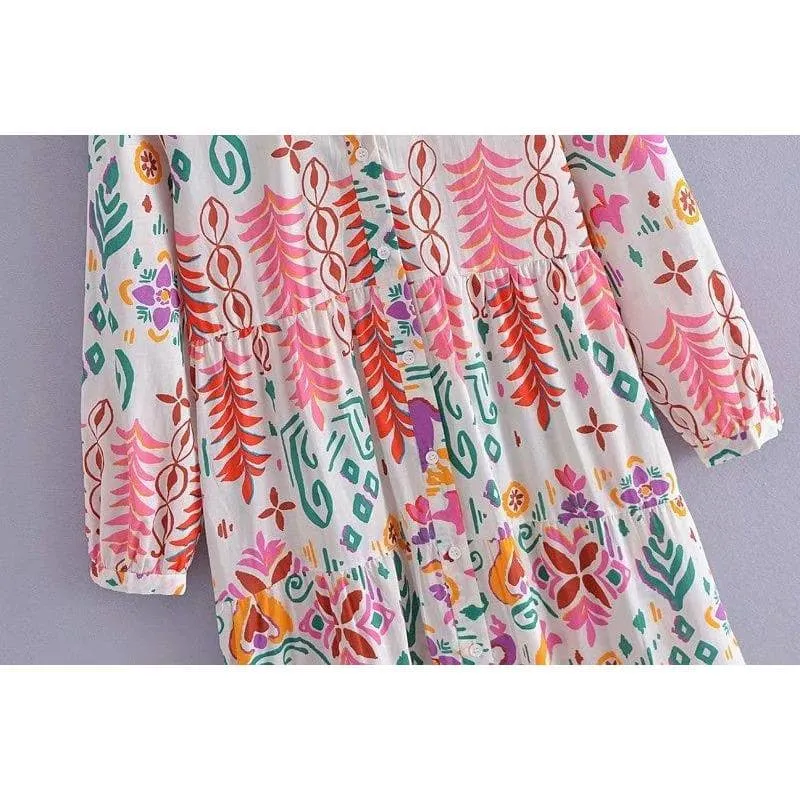 SWEET PRINTED LONG DRESS