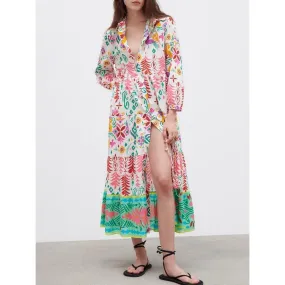 SWEET PRINTED LONG DRESS