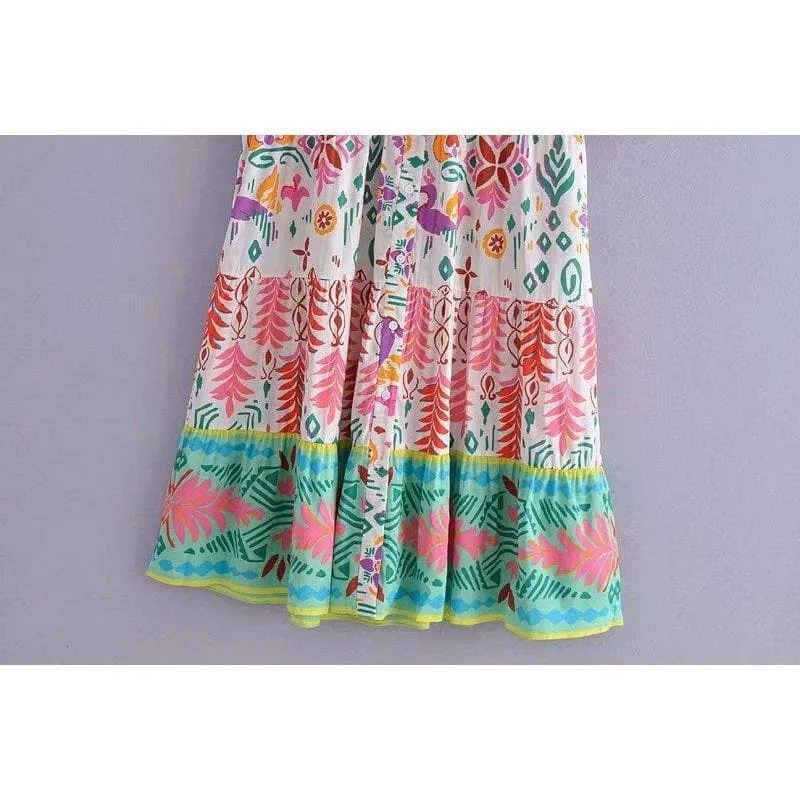 SWEET PRINTED LONG DRESS
