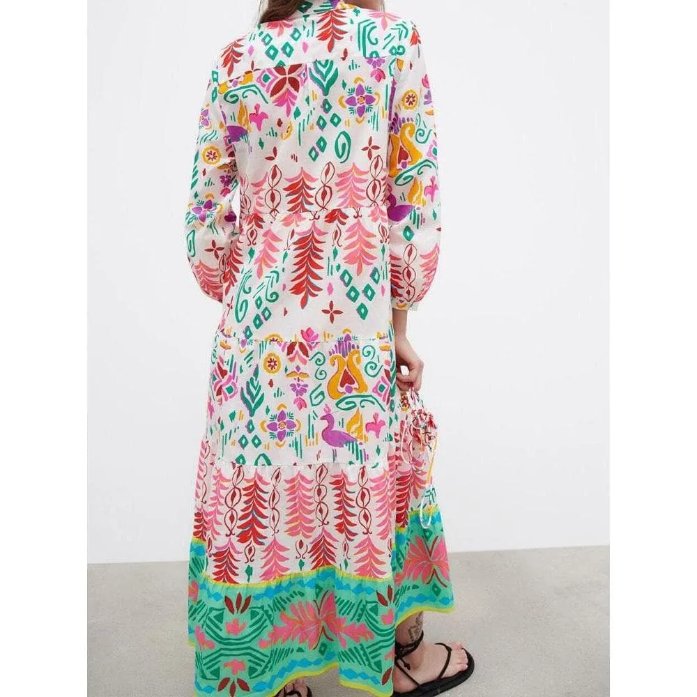 SWEET PRINTED LONG DRESS