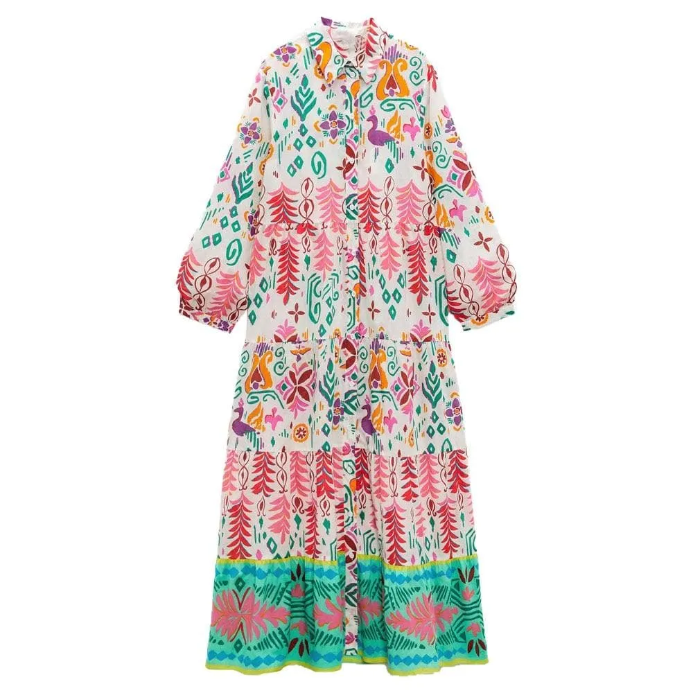 SWEET PRINTED LONG DRESS