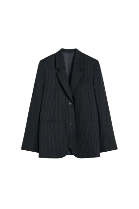 Tailored Pinstripe Suit Jacket