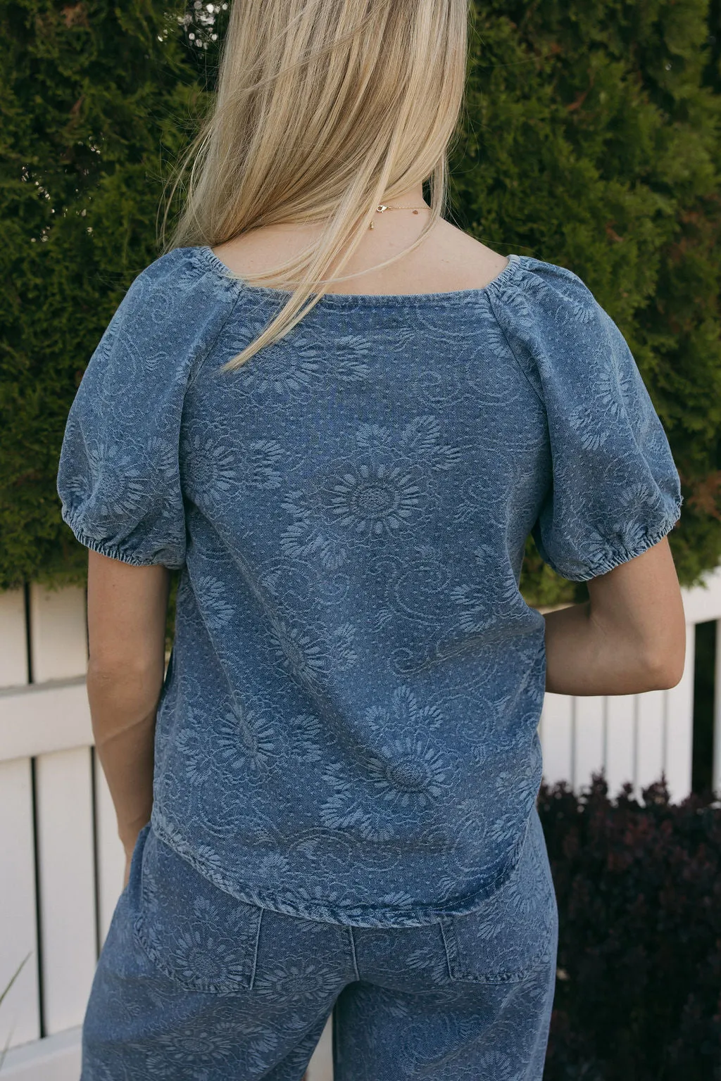 Tess Top-Denim