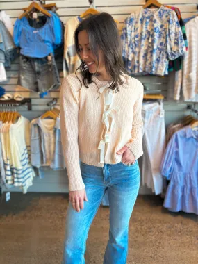 The Halle Ribbon Tie Cardigan