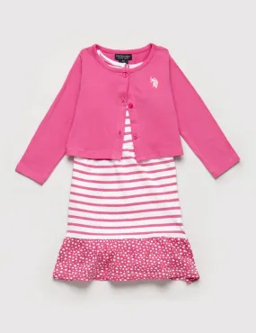 Toddler 2 Piece Set - Dress & Cardigan