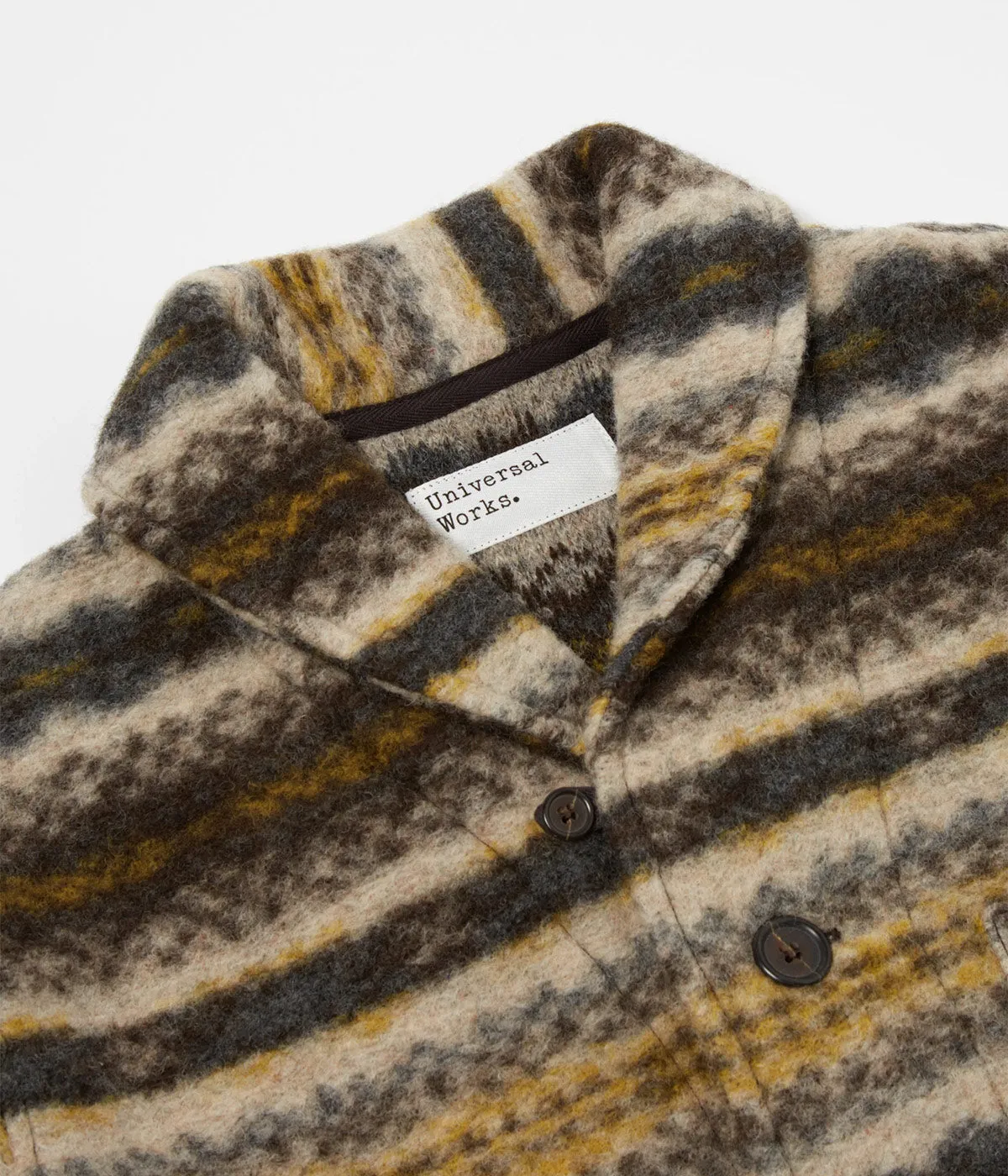 UNIVERSAL WORKS NEW YORK CARDIGAN MERINO MIX FAIRISLE