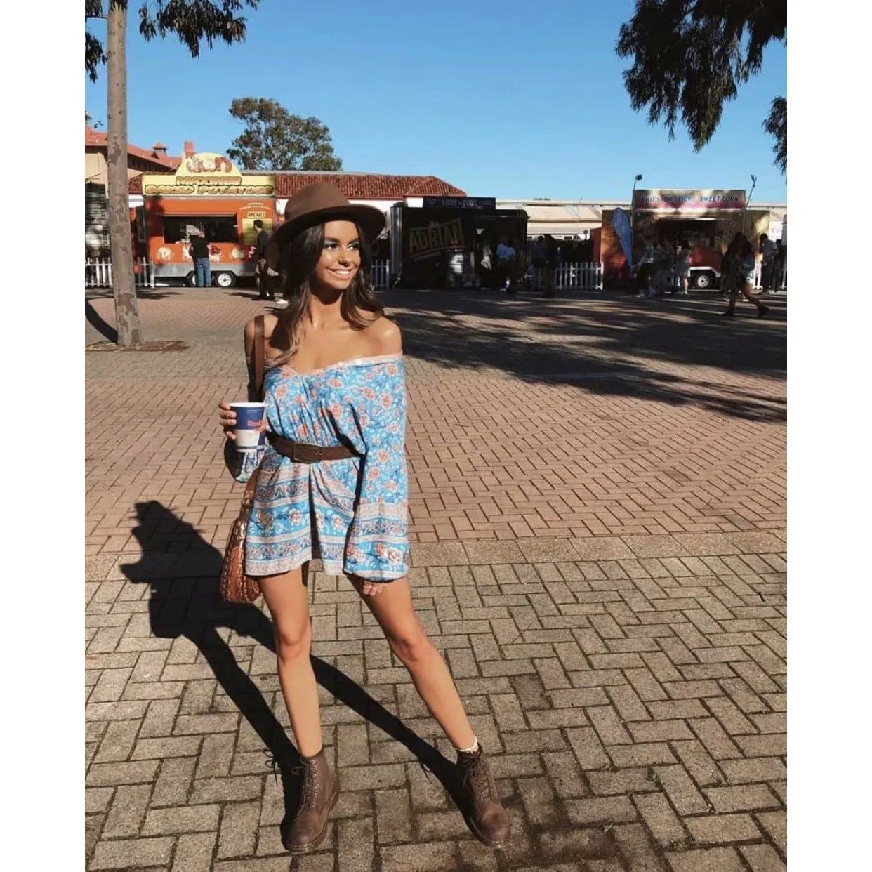 VINTAGE BOHEMIAN LONG SLEEVE MINI DRESS