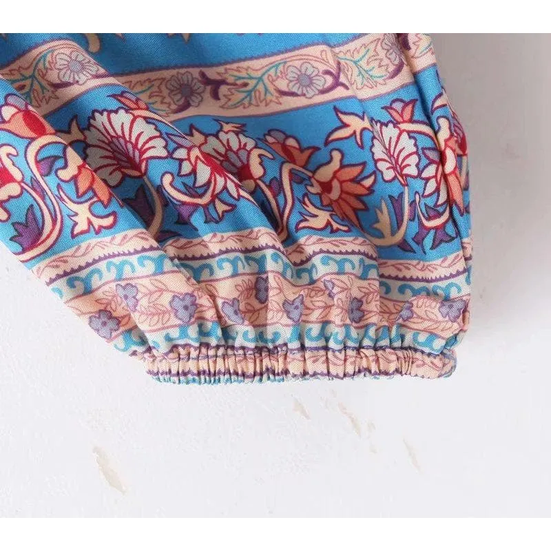 VINTAGE BOHEMIAN LONG SLEEVE MINI DRESS