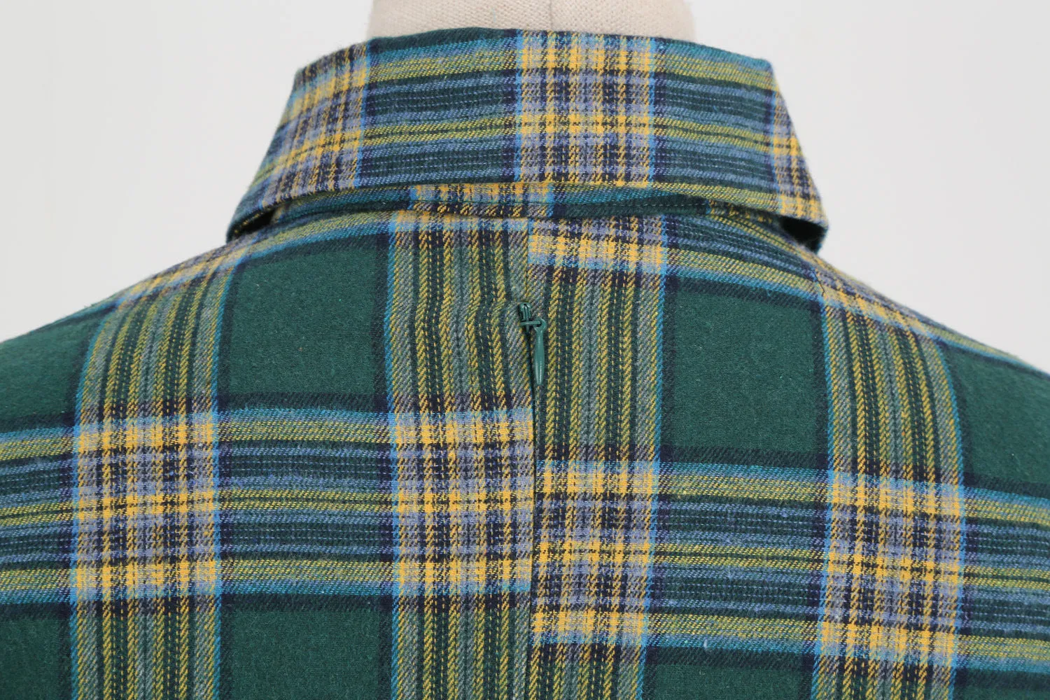 Vintage Elegant England Style Plaid Spliced Fit Flare Midi Dress