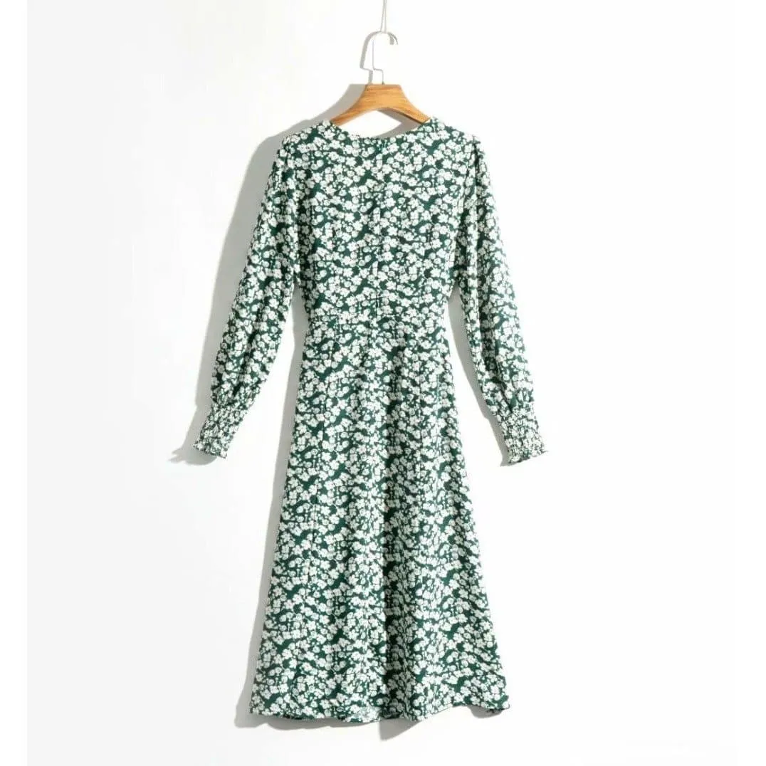 VINTAGE ELEGANT MIDI DRESS