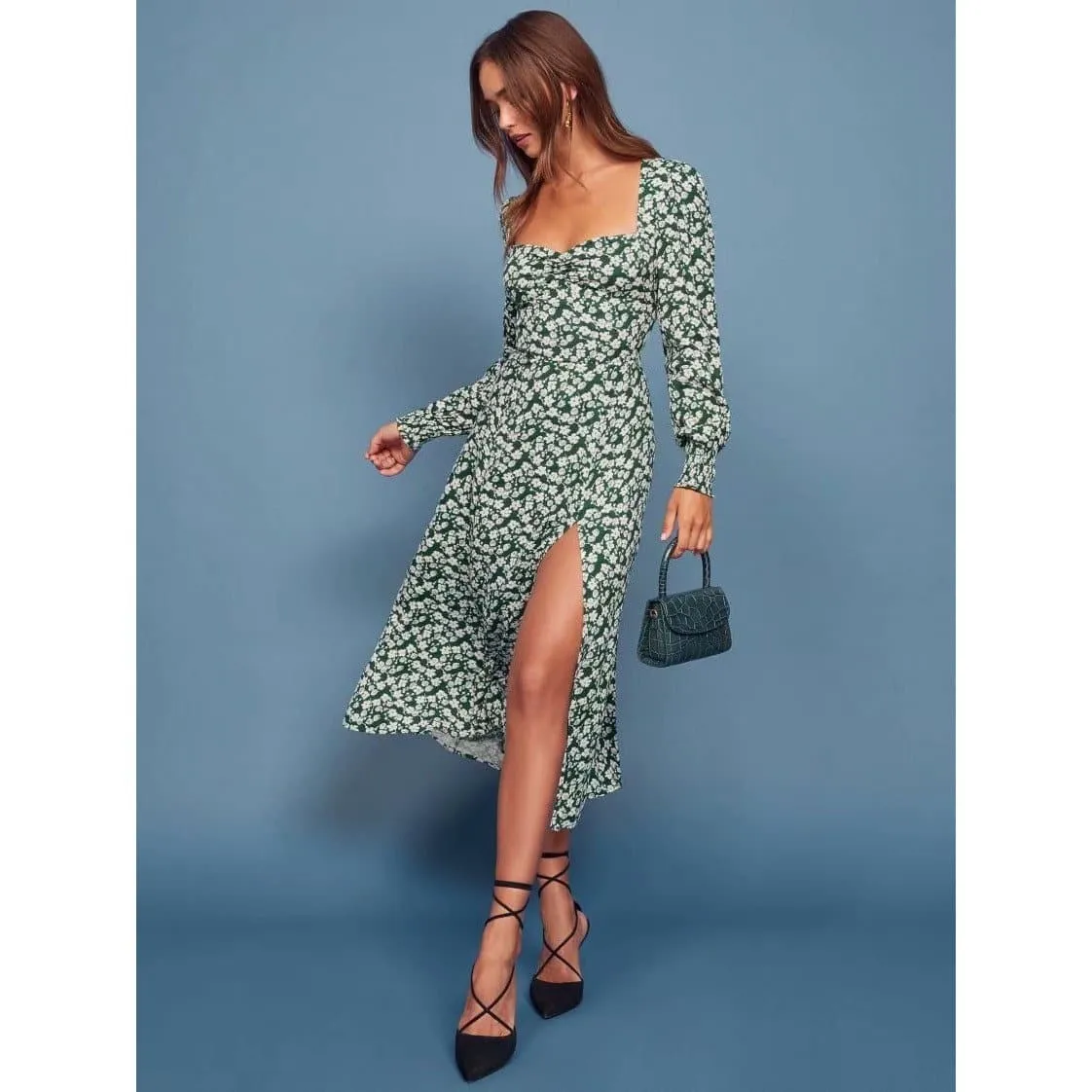 VINTAGE ELEGANT MIDI DRESS