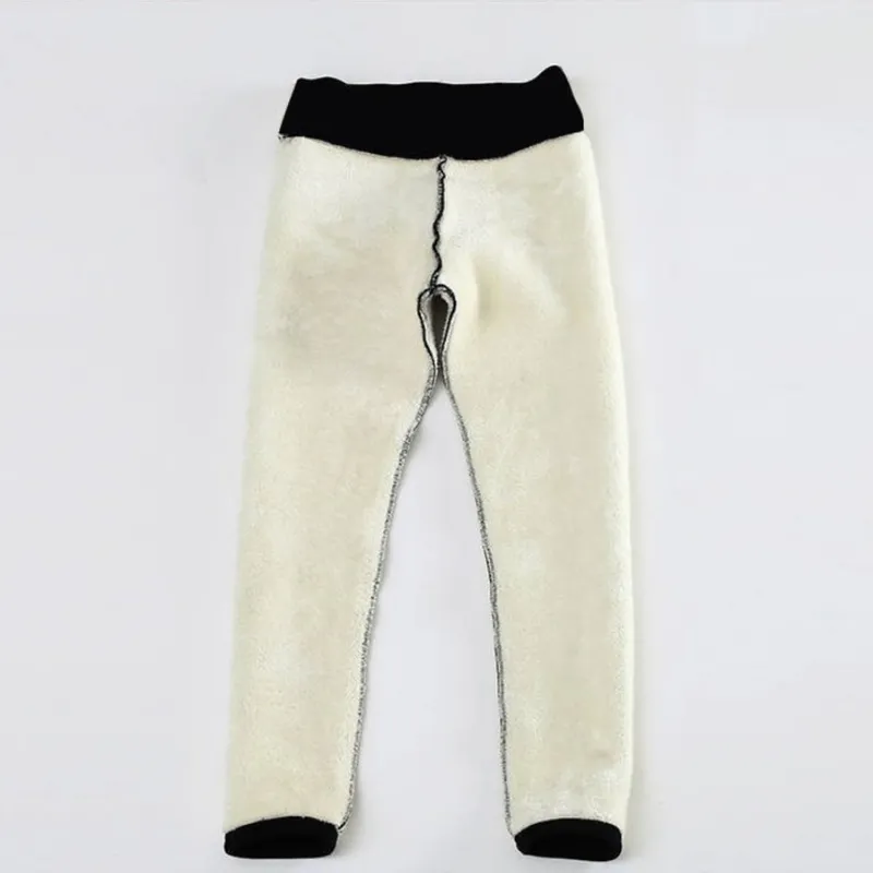 Winter Warmest Legging High Waist Stretchy Fleece Pants - Words Pattern