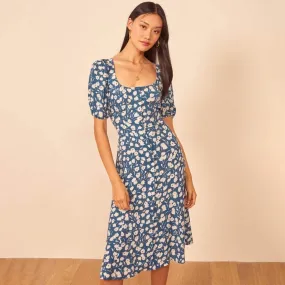 WOMEN FLORAL PRINT MIDI DRESS