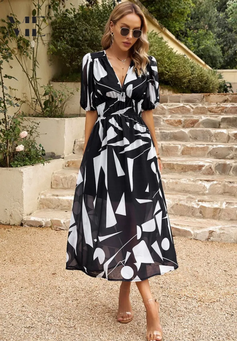 Women's Lightweight Floral Summer Midi Dress