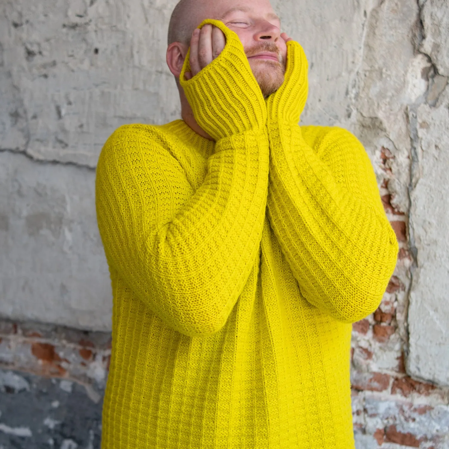 WOOLLY WAFFLE SWEATER - TIGER