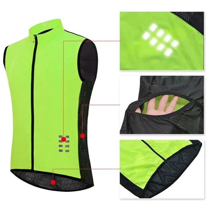 WOSAWE Sleeveless Cycling Vest Reflective Vest