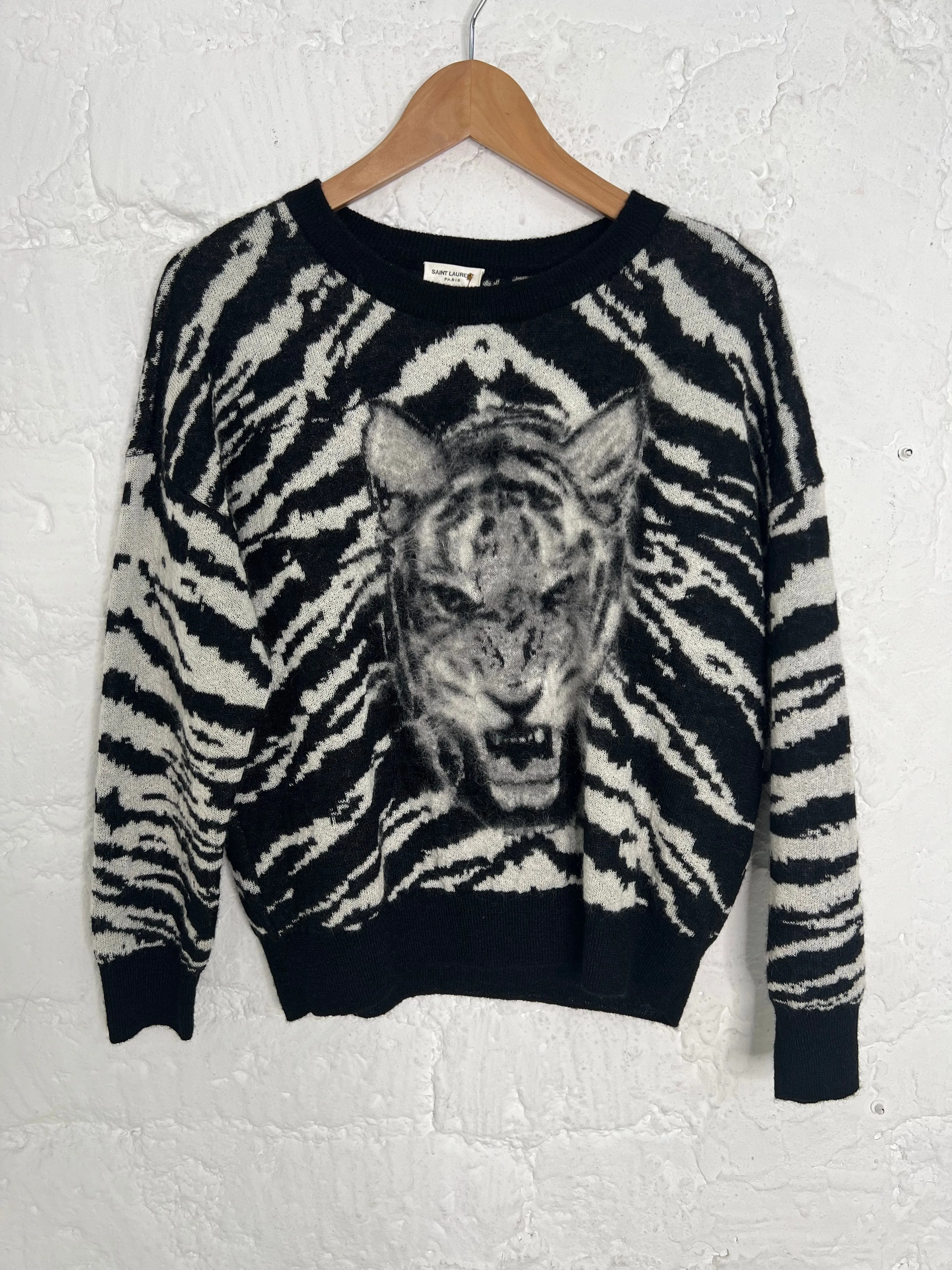 YSL Black & White Tiger Sweater ALEP010